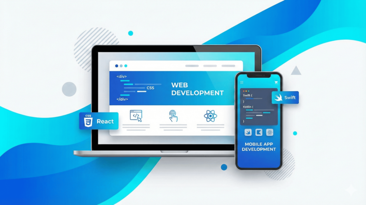 Dashboard style illustration for modern blog architecture